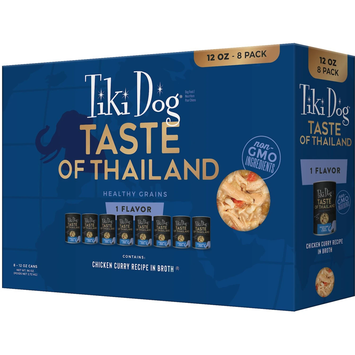 Tiki Dog Taste Of The World Thailand Grain-Free Chicken Curry Chunks In Gravy Canned Dog Food, 12-oz, Case Of 8 2 Tiki Dog Taste Of The World Thailand Grain-Free Chicken Curry Chunks In Gravy Canned Dog Food, 12-oz, Case Of 8 - Image 2