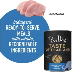 Tiki Dog Taste Of The World Thailand Grain-Free Chicken Curry Chunks In Gravy Canned Dog Food, 12-oz, Case Of 8 11 Tiki Dog Taste Of The World Thailand Grain-Free Chicken Curry Chunks In Gravy Canned Dog Food, 12-oz, Case Of 8 -Pawsphoria Sales Store 505362 PT3. AC SS1800 V1648582584