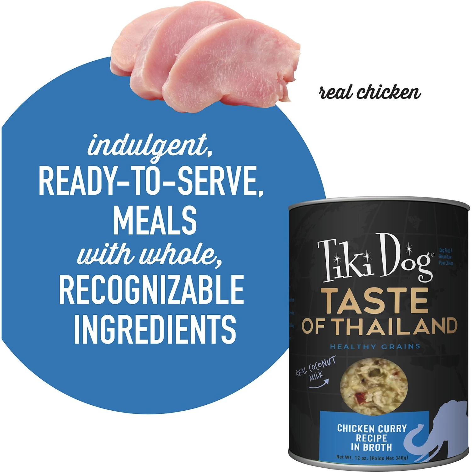 Tiki Dog Taste Of The World Thailand Grain-Free Chicken Curry Chunks In Gravy Canned Dog Food, 12-oz, Case Of 8 4 Tiki Dog Taste Of The World Thailand Grain-Free Chicken Curry Chunks In Gravy Canned Dog Food, 12-oz, Case Of 8 - Image 4