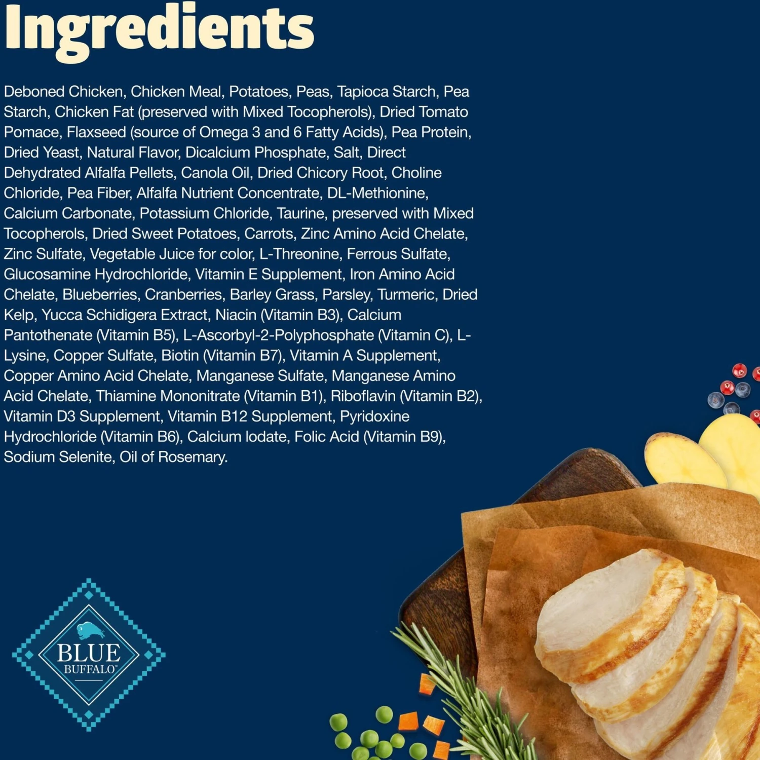 Blue Buffalo Freedom Adult Chicken Recipe Grain-Free Dry Dog Food 4 Blue Buffalo Freedom Adult Chicken Recipe Grain-Free Dry Dog Food - Image 4