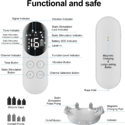 Petdiary T200 Waterproof Remote Dog Training Collar, White -Pawsphoria Sales Store 514318 PT7. AC SS1800 V1657658063