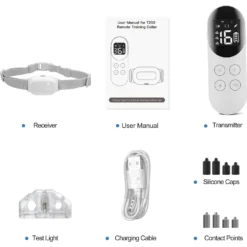 Petdiary T200 Waterproof Remote Dog Training Collar, White -Pawsphoria Sales Store 514318 PT8. AC SS1800 V1658228242