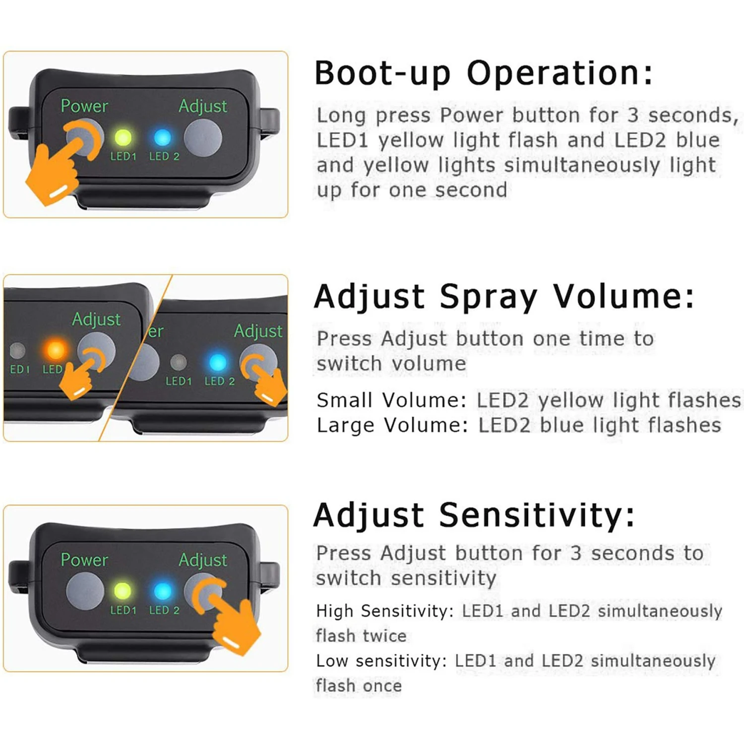 Petdiary Deterrent Spray Rechargeable Anti-Bark Dog Collar, Black 4 Petdiary Deterrent Spray Rechargeable Anti-Bark Dog Collar, Black - Image 4