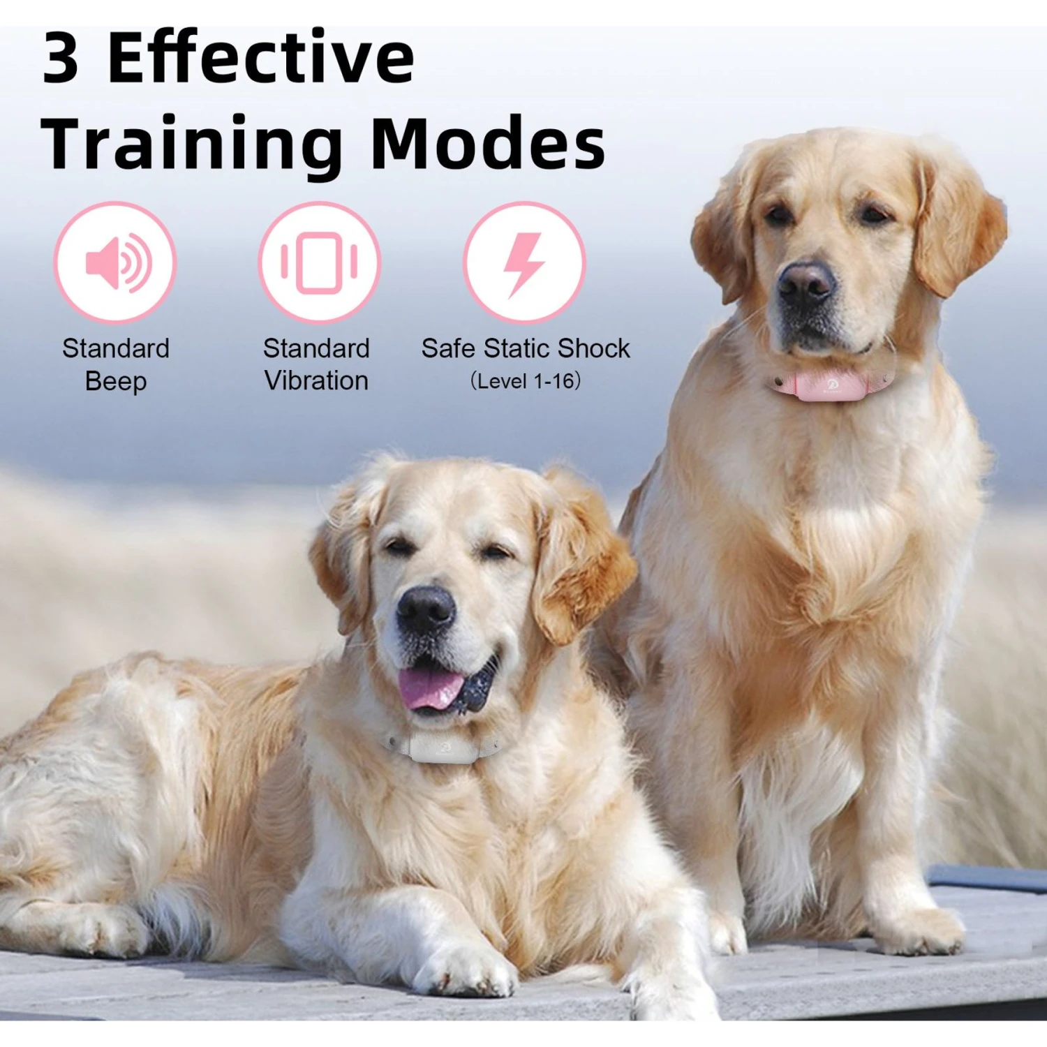 Bousnic Remote Dog Training E-Collar, Pink, 2 Count 2 Bousnic Remote Dog Training E-Collar, Pink, 2 Count - Image 2