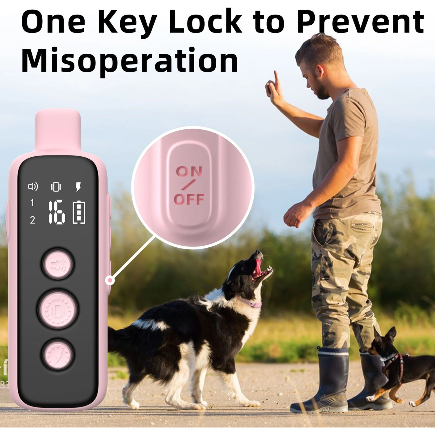 Bousnic Remote Dog Training E-Collar, Pink, 2 Count 5 Bousnic Remote Dog Training E-Collar, Pink, 2 Count - Image 5