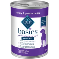 Blue Buffalo Basics Skin & Stomach Care Grain-Free Turkey & Potato Recipe Canned Dog Food