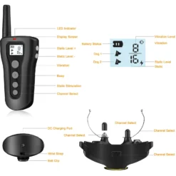PATPET P320B NFC ID Pet Tag & 1000-ft Remote Dog Training Collar, Black, 2 Count -Pawsphoria Sales Store 522862 PT2. AC SS1800 V1652977018
