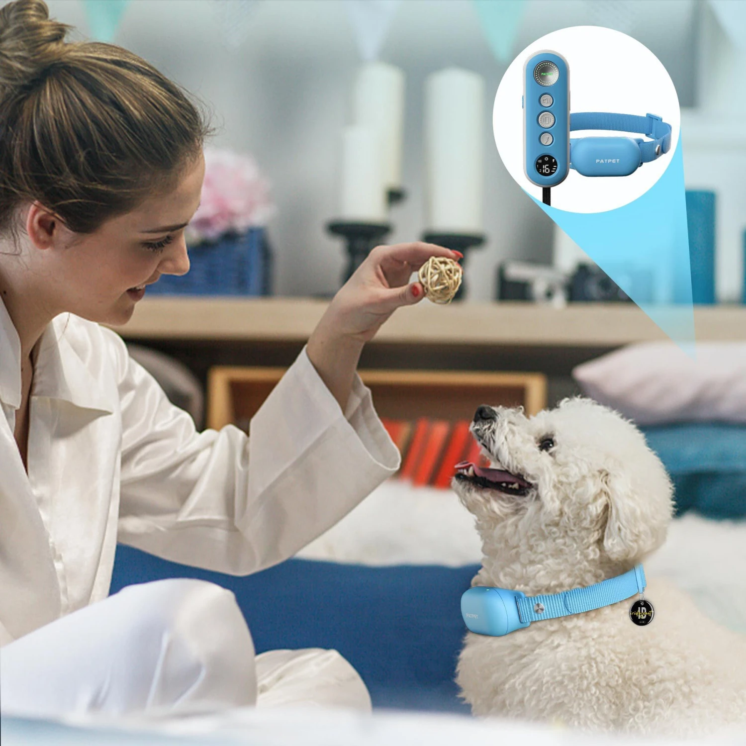 PATPET P680 NFC Pet ID Tag Bark & Remote Dog Training Electric Collar 5 PATPET P680 NFC Pet ID Tag Bark & Remote Dog Training Electric Collar - Image 5