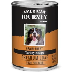 American Journey Turkey Recipe Grain-Free Canned Dog Food, 12.5-oz & American Journey Limited Ingredient Turkey & Sweet Potato Recipe Grain-Free Dry Dog Food -Pawsphoria Sales Store 523078 PT5. AC SS1800 V1694611164