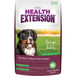 Health Extension Large Bites Chicken & Brown Rice Recipe Dry Dog Food
