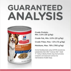 Hill's Science Diet Adult 7+ Turkey & Barley Entree Canned Dog Food, 13-oz, Case Of 12 -Pawsphoria Sales Store 52800 PT6. AC SS1800 V1598151980