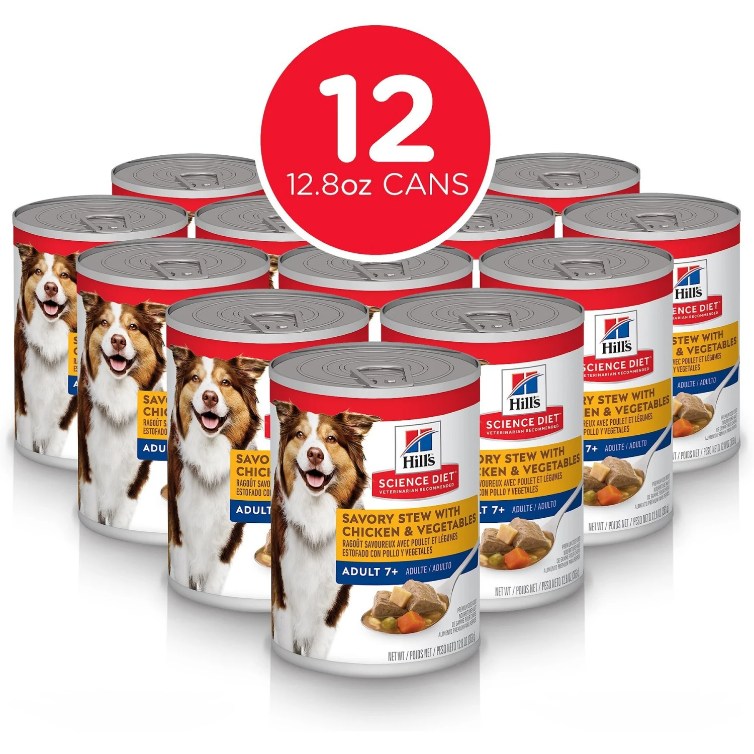 Hill's Science Diet Adult 7+ Savory Stew With Chicken & Vegetables Canned Dog Food 2 Hill's Science Diet Adult 7+ Savory Stew With Chicken & Vegetables Canned Dog Food - Image 2