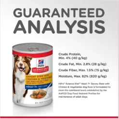 Hill's Science Diet Adult 7+ Savory Stew With Chicken & Vegetables Canned Dog Food 15 Hill's Science Diet Adult 7+ Savory Stew With Chicken & Vegetables Canned Dog Food -Pawsphoria Sales Store 52801 PT6. AC SS1800 V1598142381
