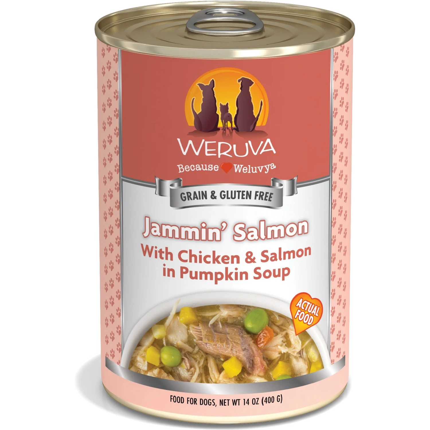 Weruva Jammin' Salmon With Chicken & Salmon In Pumpkin Soup Grain-Free Canned Dog Food 1 Weruva Jammin' Salmon With Chicken & Salmon In Pumpkin Soup Grain-Free Canned Dog Food