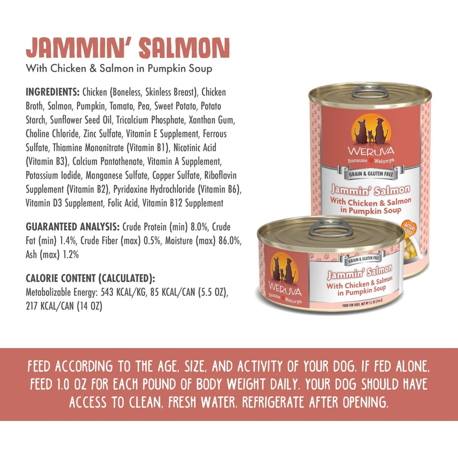 Weruva Jammin' Salmon With Chicken & Salmon In Pumpkin Soup Grain-Free Canned Dog Food 4 Weruva Jammin' Salmon With Chicken & Salmon In Pumpkin Soup Grain-Free Canned Dog Food - Image 4