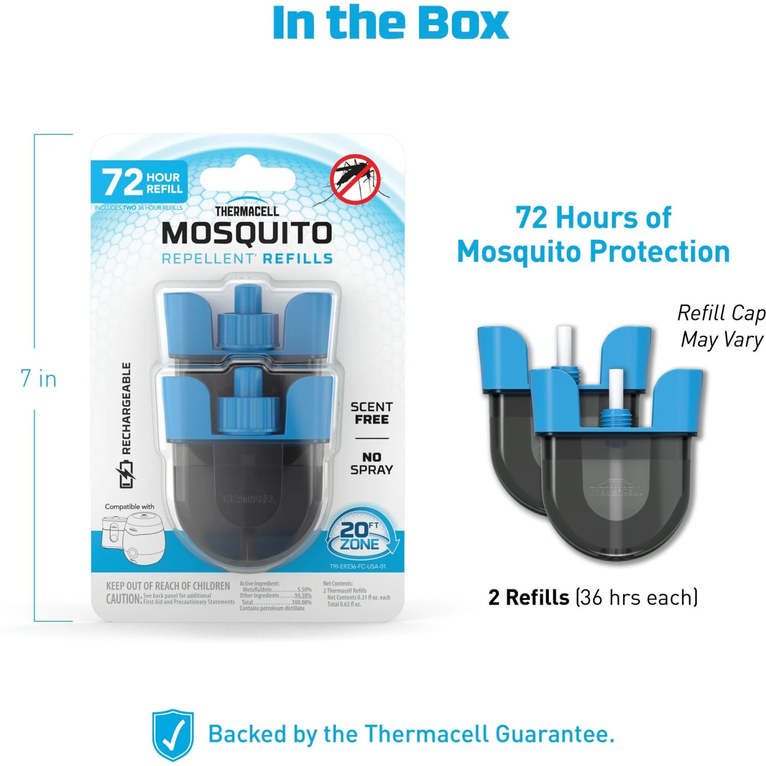 Thermacell Rechargeable Mosquito Repellent Refills, 36 Hours 2 Thermacell Rechargeable Mosquito Repellent Refills, 36 Hours - Image 2