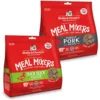 Stella & Chewy's Duck Duck Goose Meal Mixers Freeze-Dried Raw Dog Food Topper & Stella & Chewy's Meal Mixers Purely Pork Freeze-Dried Raw Dog Food Topper