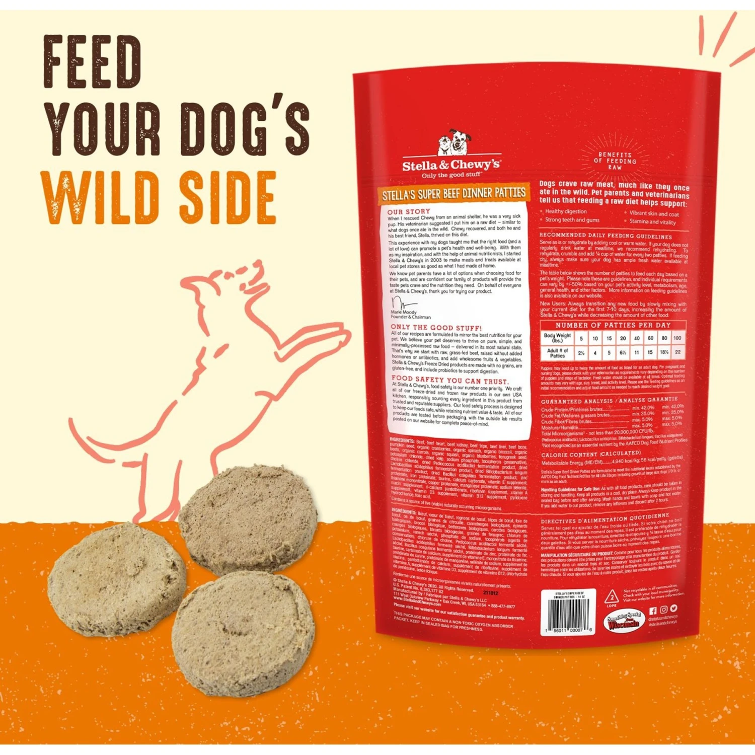Stella & Chewy's Surf 'N Turf Dinner Patties Freeze-Dried Raw Dog Food & Stella & Chewy's Stella's Super Beef Dinner Patties Freeze-Dried Raw Dog Food 4 Stella & Chewy's Surf 'N Turf Dinner Patties Freeze-Dried Raw Dog Food & Stella & Chewy's Stella's Super Beef Dinner Patties Freeze-Dried Raw Dog Food - Image 4