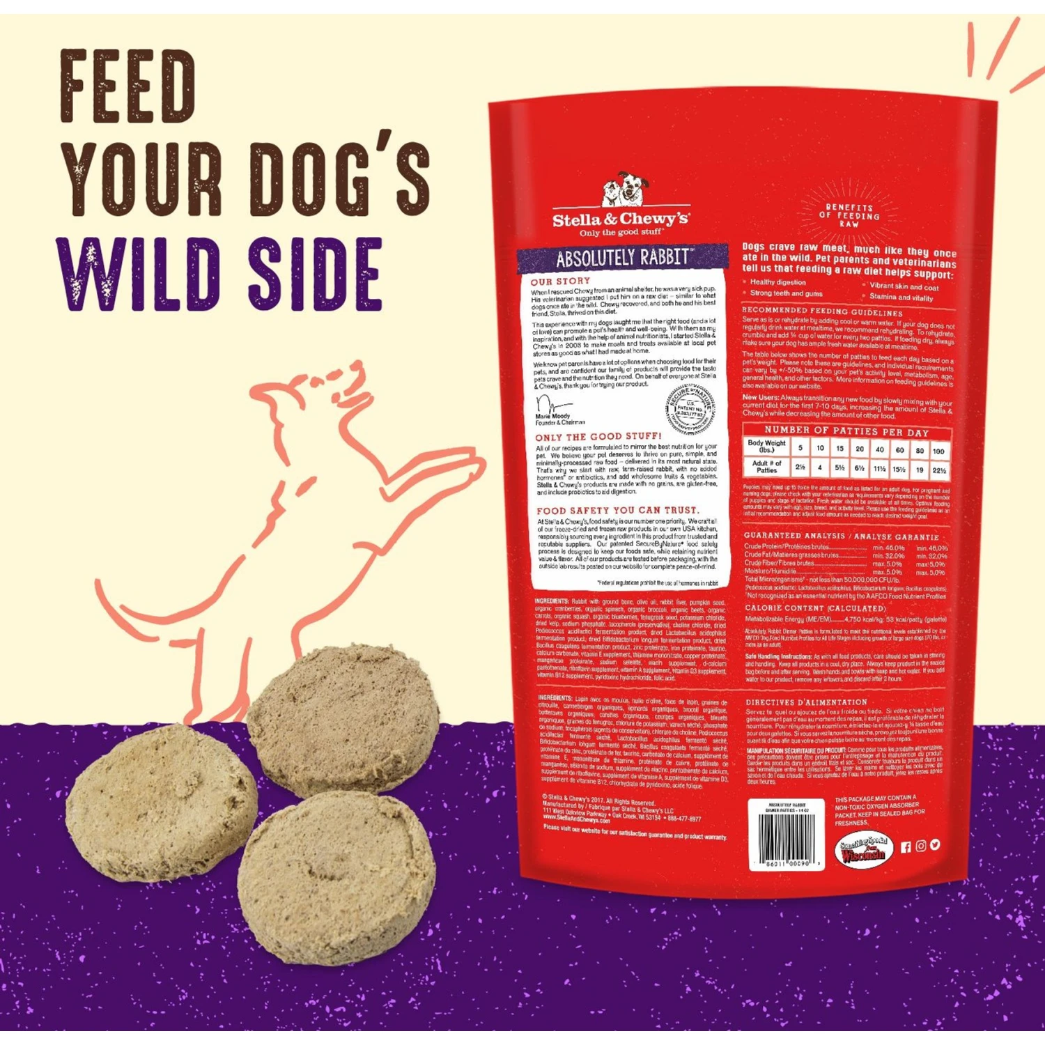 Stella & Chewy's Absolutely Rabbit Dinner Patties Freeze-Dried Raw Dog Food & Stella & Chewy's Dandy Lamb Dinner Patties Freeze-Dried Raw Dog Food 8 Stella & Chewy's Absolutely Rabbit Dinner Patties Freeze-Dried Raw Dog Food & Stella & Chewy's Dandy Lamb Dinner Patties Freeze-Dried Raw Dog Food - Image 8