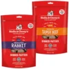 Stella & Chewy's Absolutely Rabbit Dinner Patties Freeze-Dried Raw Dog Food & Stella & Chewy's Stella's Super Beef Dinner Patties Freeze-Dried Raw Dog Food