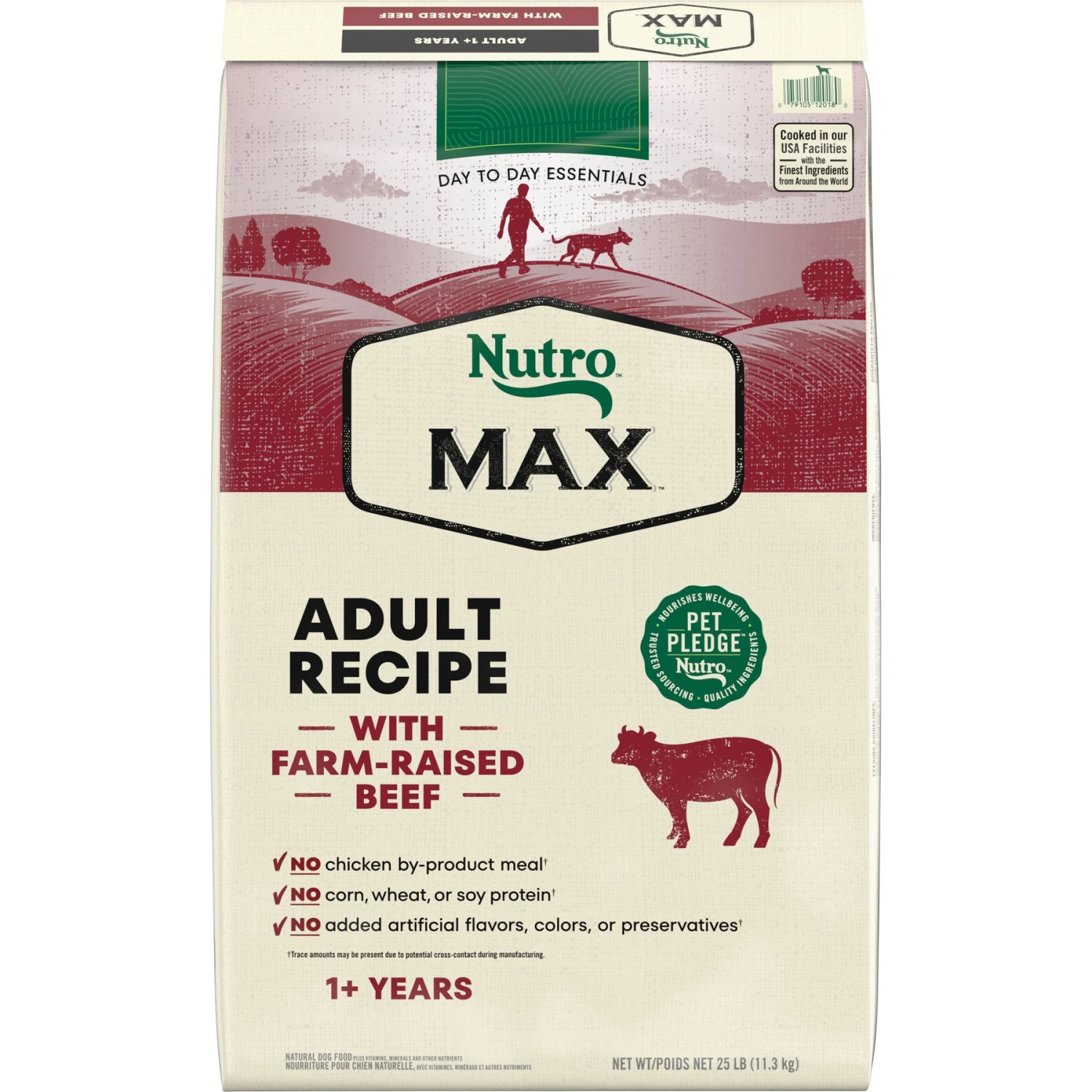 Nutro Max Adult Farm-Raised Beef Recipe Natural Dry Dog Food, 25-lb Bag 1 Nutro Max Adult Farm-Raised Beef Recipe Natural Dry Dog Food, 25-lb Bag
