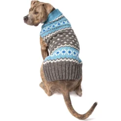 Chilly Dog Fairisle Wool Dog Sweater, Blue -Pawsphoria Sales Store 577734 PT2. AC SS1800 V1658430515