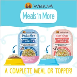 Weruva Meals 'n More Natural Wet Dog Food, Paw Lickin’ Chicken Plus Skin & Coat Health, 3.5-oz Cup, 12 Count -Pawsphoria Sales Store 578350 PT6. AC SS1800 V1695832227