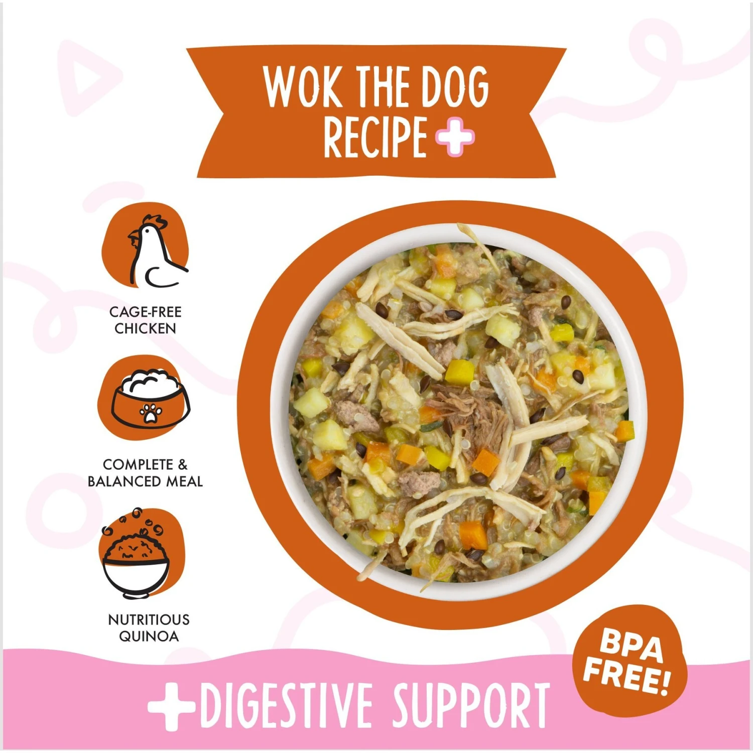 Weruva Meals 'n More Natural Wet Dog Food, Wok The Dog Plus Digestive Support, 3.5-oz Cup, 12 Count 3 Weruva Meals 'n More Natural Wet Dog Food, Wok The Dog Plus Digestive Support, 3.5-oz Cup, 12 Count - Image 3