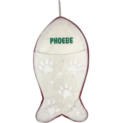Frisco Personalized Fish Shaped Holiday Cat Stocking