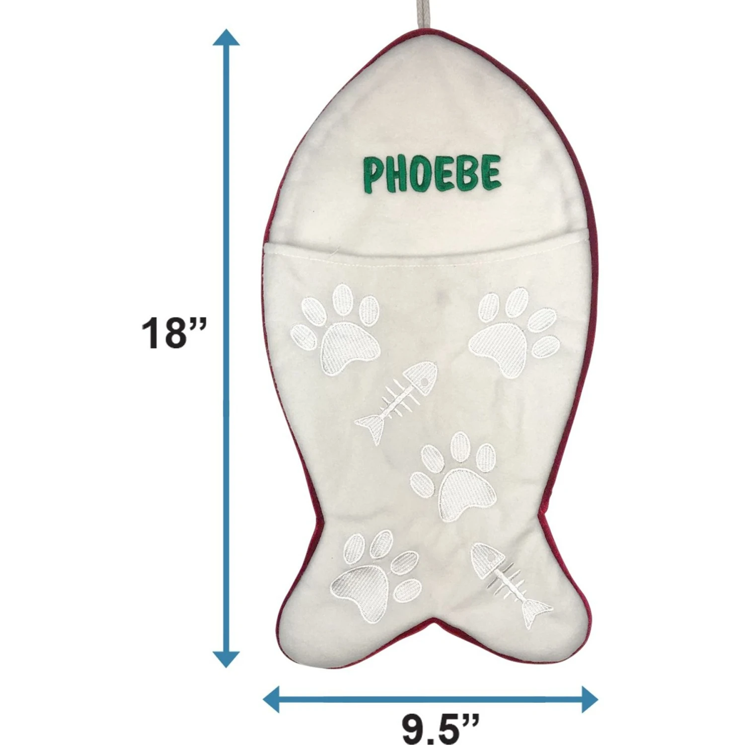 Frisco Personalized Fish Shaped Holiday Cat Stocking 4 Frisco Personalized Fish Shaped Holiday Cat Stocking - Image 4