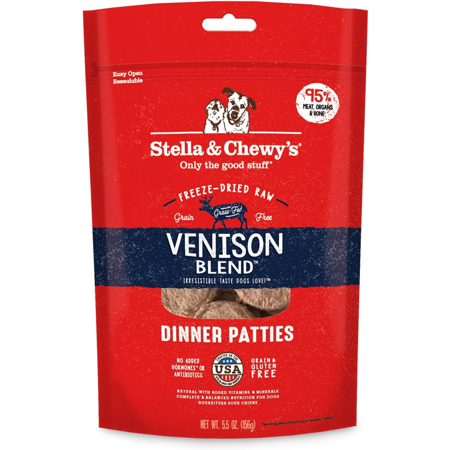 Stella & Chewy's Venison Blend Dinner Patties Freeze-Dried Raw Dog Food 1 Stella & Chewy's Venison Blend Dinner Patties Freeze-Dried Raw Dog Food