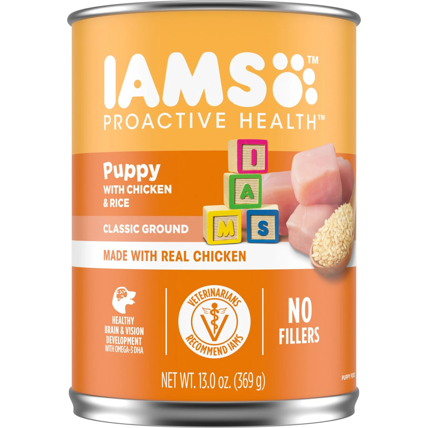 Iams ProActive Health Classic Ground With Chicken & Rice Puppy Wet Dog Food 1 Iams ProActive Health Classic Ground With Chicken & Rice Puppy Wet Dog Food