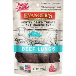 Evanger's Nothing But Natural Beef Lungs Raw Gently Dried Dog & Cat Treats