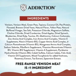 Addiction Grain-Free Viva La Venison Dry Dog Food -Pawsphoria Sales Store 60108 PT5. AC SS1800 V1672948239