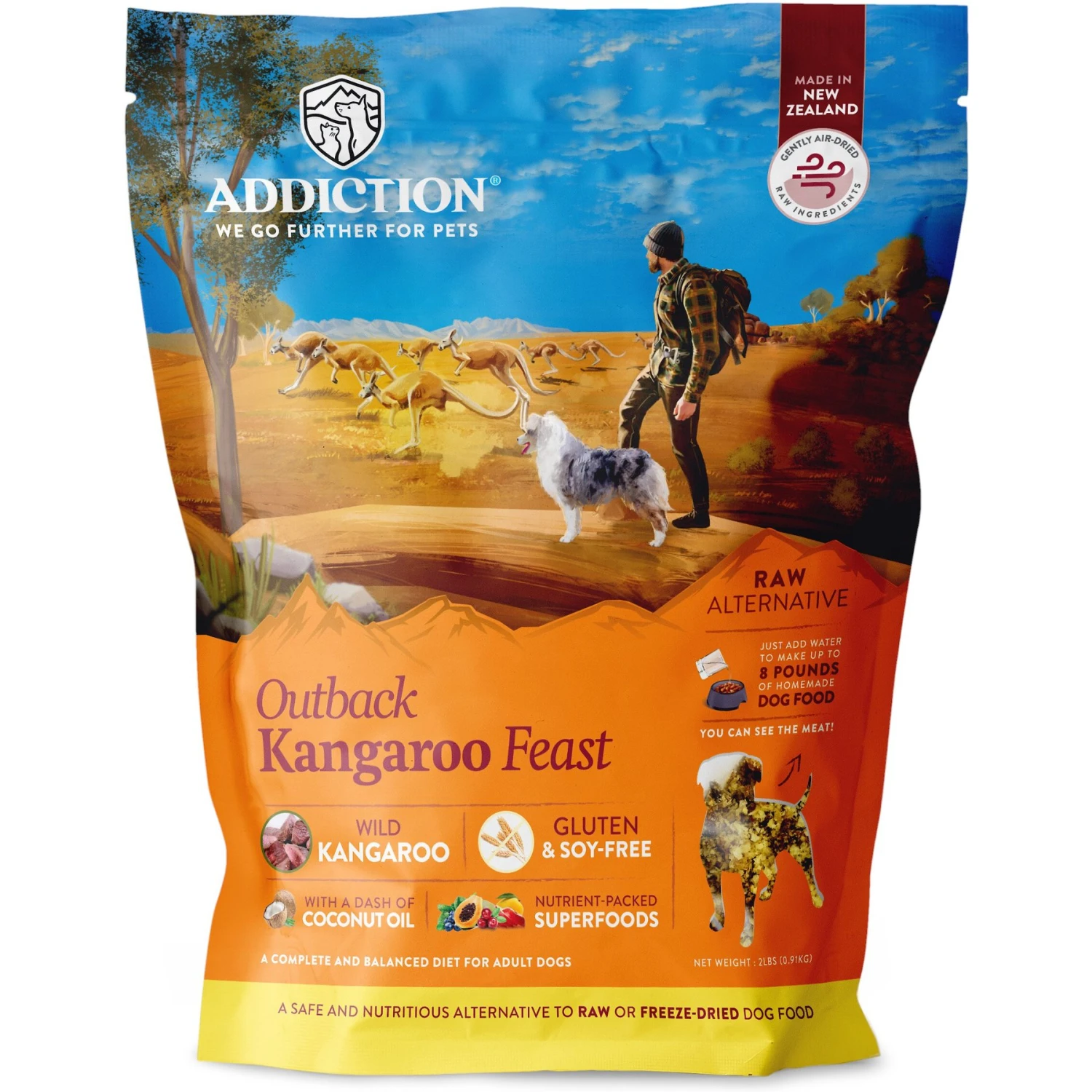 Addiction Outback Kangaroo Feast Raw Dehydrated Dog Food 1 Addiction Outback Kangaroo Feast Raw Dehydrated Dog Food