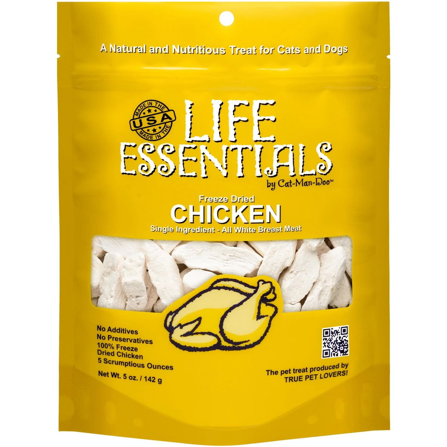 Cat-Man-Doo Life Essentials Chicken Freeze-Dried Cat & Dog Treats 1 Cat-Man-Doo Life Essentials Chicken Freeze-Dried Cat & Dog Treats