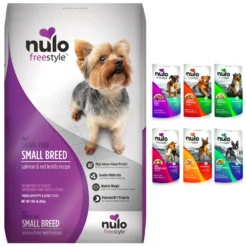 Nulo Freestyle Salmon & Red Lentils Small Breed Grain-Free Dry Dog Food & Nulo FreeStyle Variety Pack Dog Food Topper