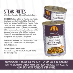Weruva Paw Lickin' Chicken In Gravy Grain-Free Canned Dog Food & Weruva Steak Frites Dinner With Beef, Pumpkin & Sweet Potatoes In Gravy Grain-Free Canned Dog Food -Pawsphoria Sales Store 611502 PT7. AC SS1800 V1661530191