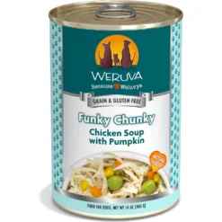 Weruva Paw Lickin' Chicken In Gravy Grain-Free Canned Dog Food & Weruva Funky Chunky Chicken Soup With Pumpkin Grain-Free Canned Dog Food -Pawsphoria Sales Store 611526 PT6. AC SS1800 V1661530581