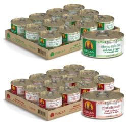Weruva Cirque De La Mer With Tuna & Veggies In Pumpkin Soup Grain-Free Canned Dog Food & Weruva Marbella Paella With Mackerel & Pumpkin In Aspic Grain-Free Canned Dog Food