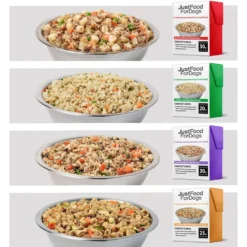 JustFoodForDogs Pantry Fresh Human-Grade Non-GMO Variety Pack Fresh Dog Food, 12.5-oz Pouch, Case Of 8