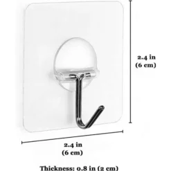 SunGrow Self Adhesive Wall Hooks For Hanging Dog & Cat Collar Leash & Bell, Bathroom & Kitchen Hangers, 8 Count -Pawsphoria Sales Store 620910 PT6. AC SS1800 V1701932804