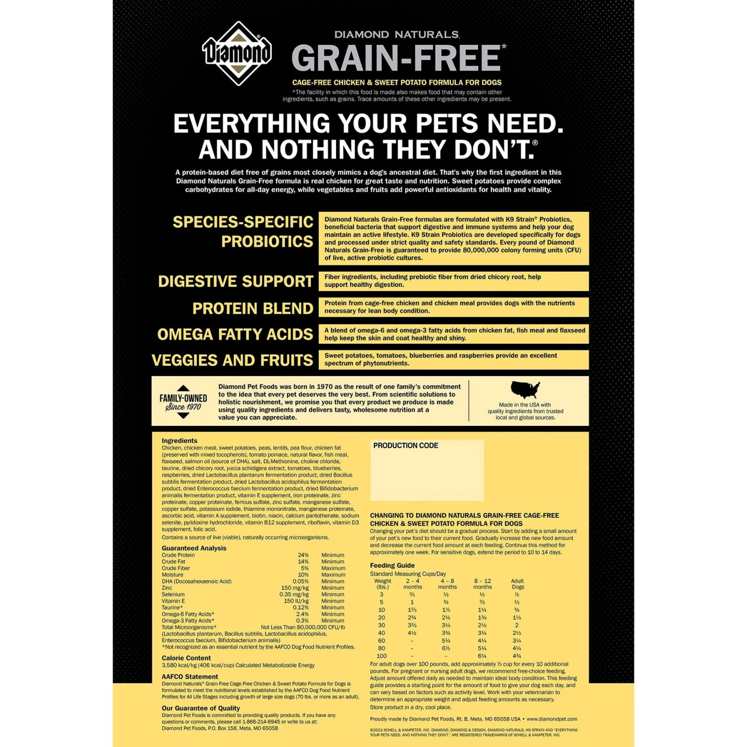 Diamond Naturals Grain-Free Chicken & Sweet Potato Formula Dry Dog Food 3 Diamond Naturals Grain-Free Chicken & Sweet Potato Formula Dry Dog Food - Image 3