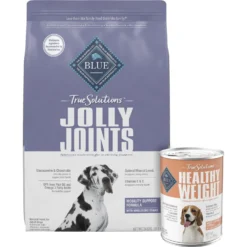 Blue Buffalo True Solutions Jolly Joints Mobility Support Formula Dry Dog Food & Blue Buffalo True Solutions Healthy Weight Natural Weight Control Chicken Adult Wet Dog Food