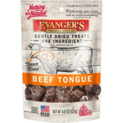 Evanger's Nothing But Natural Beef Tongue Gently Dried Dog & Cat Treats