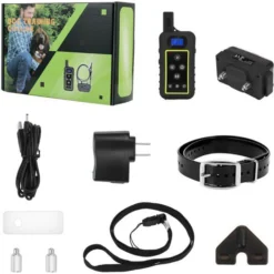 GroovyPets 2400 Yard Hunting Pet Trainer Waterproof Rechargeable Remote Dog Training Correction Shock Collar, Black -Pawsphoria Sales Store 654798 PT5. AC SS1800 V1670622453