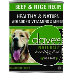 Dave's Pet Food Naturally Healthy Beef & Rice Recipe Canned Dog Food
