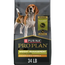 Purina Pro Plan Adult Weight Management Shredded Blend Chicken & Rice Formula Dry Dog Food