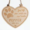 Custom Personalization Solutions Pet Memorial Wooden Personalized Christmas Tree Ornament