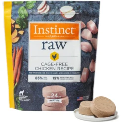 Instinct Frozen Raw Patties Grain-Free Cage-Free Chicken Recipe Dog Food